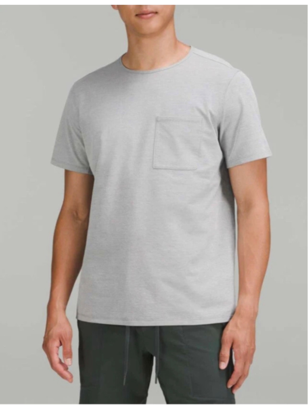 Lululemon Men's Chest Pocket Relaxed Fit Tee Oxford Gray Size Medium